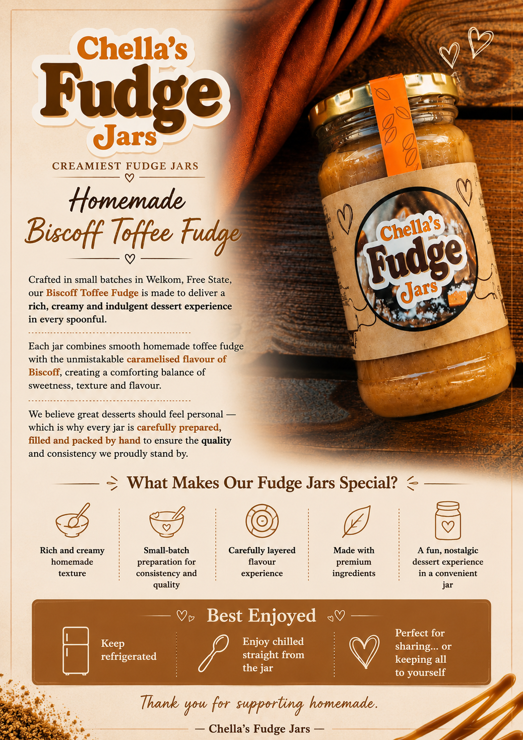 125ml Biscoff Toffee Fudge Jar