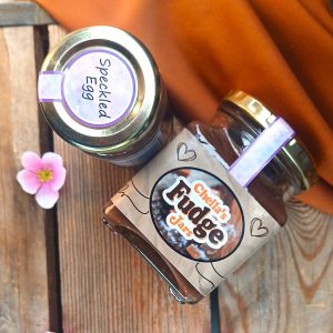 260ml Brown Chocolate Speckled Egg Toffee Fudge Jar