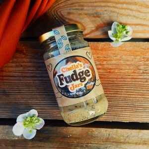 125ml White Chocolate Cookies and Cream Fudge Jar