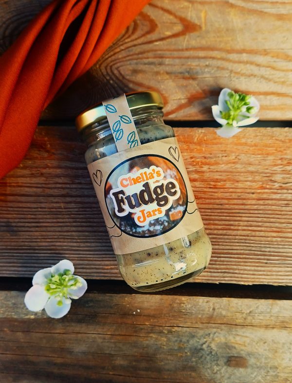 125ml White Chocolate Cookies and Cream Fudge Jar